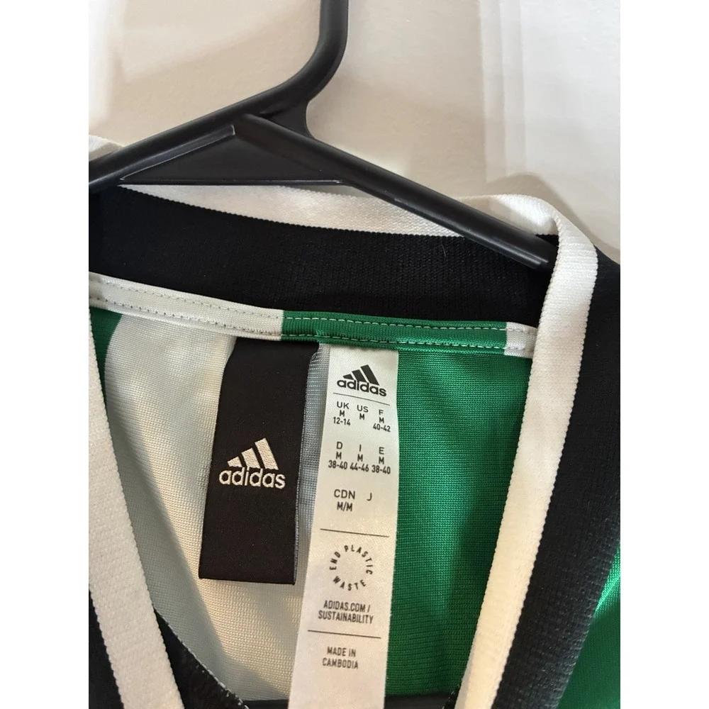 adidas Tiro Colorblock Crop Tee With Letter Logo Print And Stripe Detail, M - Picture 3 of 6
